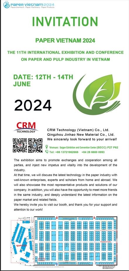 Últimos blogs da empresa sobre Bem-vindos à 11a Exposição e Conferência Internacional sobre a Indústria do Papel e da Pasta no Vietnã