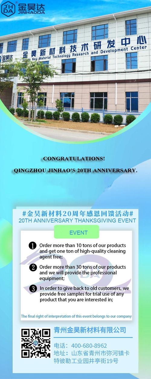 Últimos blogs da empresa sobre Parabéns, o 20o aniversário do Qingzhou Jinhao.