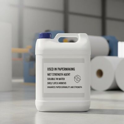 Bom preço Utilizado na fabricação de papel Agente de resistência úmida Solúvel em água com vida útil de 6 meses Melhora a durabilidade e a resistência do papel on-line