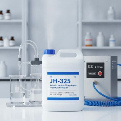Bom preço JH-325 Agente aniônico de dimensionamento de superfície com redução de poeira e adição contínua através de bomba de medidor para armazenamento a 0-30 °C on-line